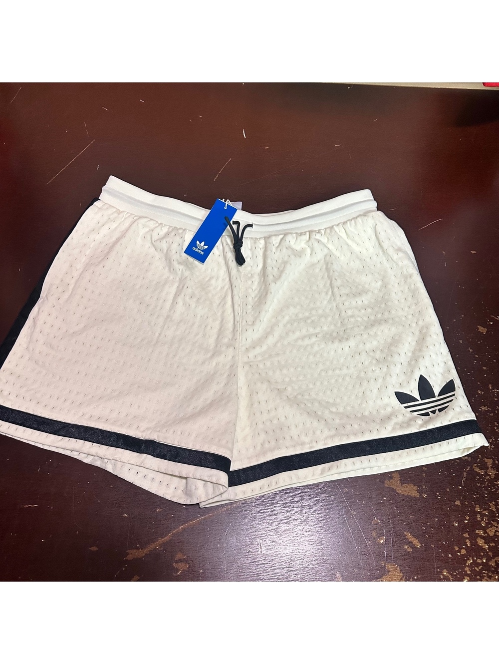 Adidas Originals Warp Knit Basketball Shorts Men’s XL Ivory Brown KE9037 NWT